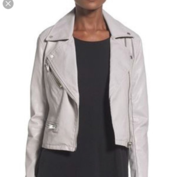 Blank NYC Jackets & Blazers - Blank NYC Vegan Leather Jacket in Stonehenge